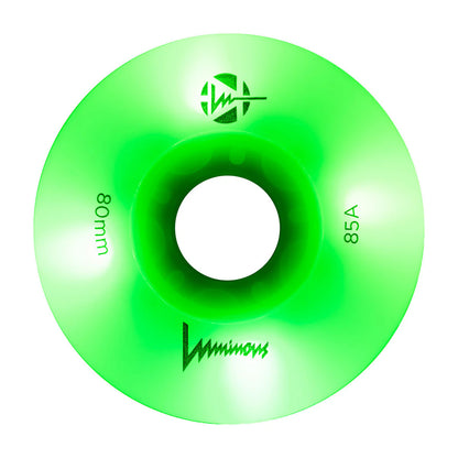 LED Inline Wheels 80mm - 85A Wheels, 4-pack