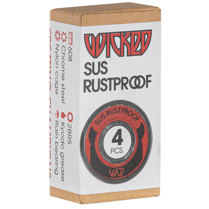 SUS Rustproof Bearings, 4-pack